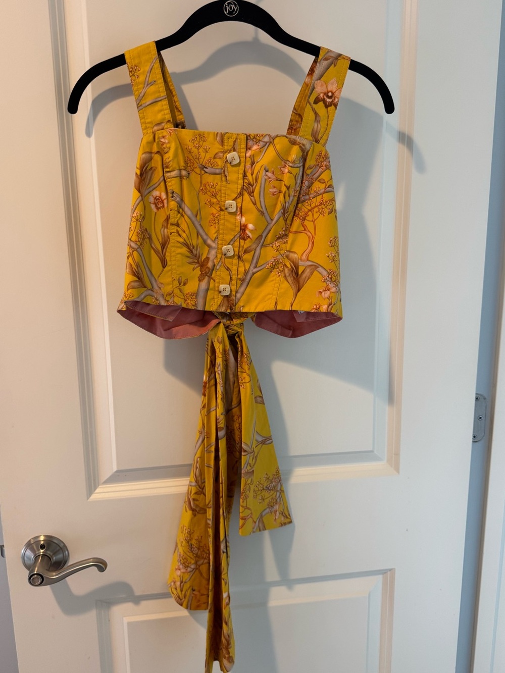 Johanna Ortiz Yellow Printed Romantic Travels Top | Size 0 - Picture 3 of 7
